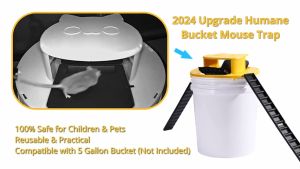 Upgraded Mouse Trap Bucket with Automatic Flip Lid Safe and Efficient Mouse Trap for Indoor Outdoor