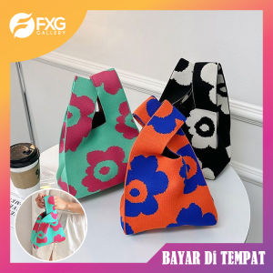 FXG - Tas Wanita Fashion Tote Bag Style Korea Knitted ToteBag Top Handle BAG02