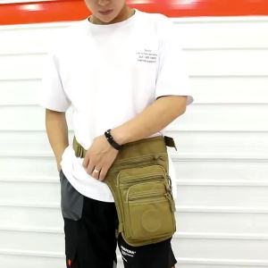 Riding Waist and Leg Bag Multi-Functional Tactical Army Fan Bag Mountaineering Outdoor Fishing Leg Bag Mens Bag Sports Cross Body Chest Bag