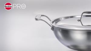 Hawkins Pro 6 Litre Deep-Fry Pan Triply Stainless Steel Kadhai with Stainless Steel Handles and Stainless Steel Lid Silver (PSK60S)
