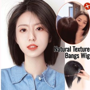 Head Hair Replacement Blocks Wig Pieces 3D Air Bangs Wig Topper Hair Piece Head Top Wig Block