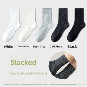 miiow | Womens Thin 7A Antibacterial Pure Cotton Yarn Maternity Mid-Calf Socks 2025 New Style Bulk Purchase Home Use Simple Style