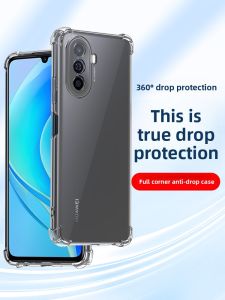 HOPE YEAR | Transparent Silicone Protective Case with Airbags Full Body Lens Protection for Huawei Enjoy 50/50 Pro