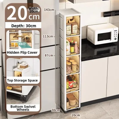 Thickened Drawer Type Plastic Storage Cabinet for Kitchen Gap Storage Shelf Narrow Bathroom Organizer Modern Simple Style Universal