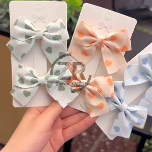 Jepit Rambut Korea Anak Perempuan Pita Motif Love Bunga Aksesoris Hiasan Jepitan Rambut Wanita kualitas Premium AK157 ZIORRA