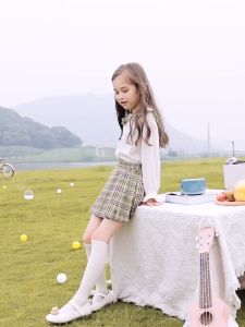 กระโปรงเทนนิสเด็ก กระโปรงลายสก๊อต