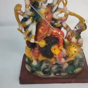 Mahishasura Mardini Idol | Navrathri Durga Pooja Decor | 10.5x8 Inch | 1 Pc