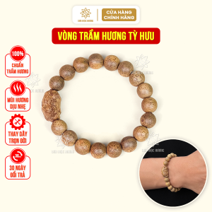 Vòng tay trầm hương mix tỳ hưu Sơn Mộc Hương đeo tay nam nữ phong thủy may mắn bình an tài lộc