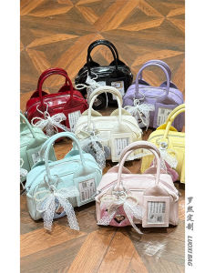 Loxi Blue 2025 Spring New Small Niche Design Womens Bag Bowling Handbag Single Shoulder Crossbody Bag Fan Chasing Pain Bag