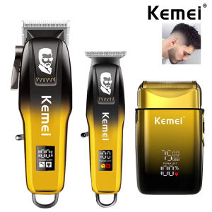 Kemei Original Hair Clipper Kit for MenElectric ShaverHair TrimmerProfessional Cutting MachineKM-8501KM-TX10Kit