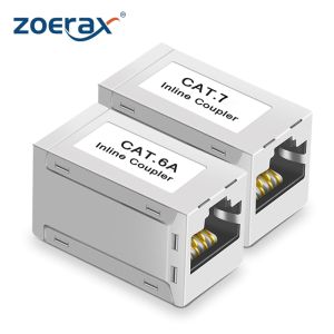 ZoeRax 10Gbps RJ45 Khớp Nối Ethernet Extender Cat7 Nữ Đến Nữ Kết Nối Cho Cat7 Cat6 Cat5e Cáp Mạng Nối Dài