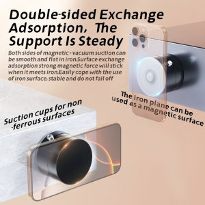 Universal 360° Rotatable Suction Cup Phone Stand Mount for iPhone Samsung Vacuum Magnetic Car Holder Foldable