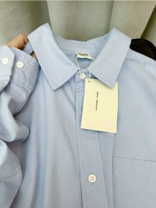 Loose Fit Pure Cotton Mens Shirt Jacket Spring 2025 Casual Style Long Sleeve Button up Solid Color UV Protection