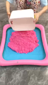 Magic Space Sand Set 39 Molds Inflatable Cushion Safe Non-Toxic Odorless Kids Space Sand Cartoon Toy