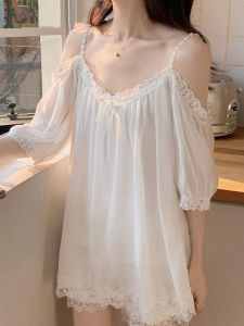 V.C.I | Sweet Lace Spaghetti Strap Summer Womens Sleepwear Set