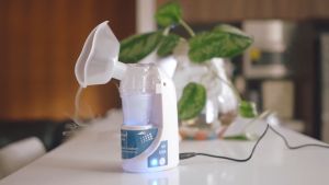 Taff Omicron Ultrasonic Nebulizer Portable l Alat Terapi Pernapasan Asma l Alat Uap