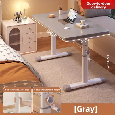 FWTDF | Ergonomic Height Adjustable Computer Desk Simple Modern Style Mobile Office Desk Student Bedroom Small Table Work Station