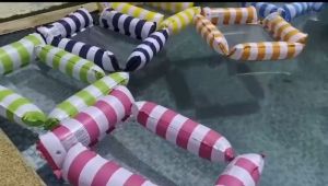 Foldable Floating Water Hammock Float Lounger Inflatable Pool Mat Floating Bed Chair