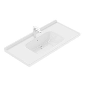 TEM | Ceramic Single Washbasin Semi-Recessed Square