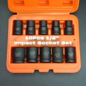 Harden 537010 10 Pcs 1/2" Impact Socket Set (INDUSTRIAL) CRMO MATERIAL