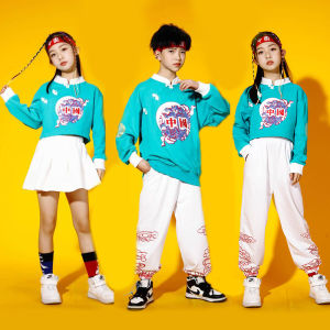 Childrens Performance Outfits Kindergarten Cheerleading School Sports Class Street Dance Cotton Traditional Stage Costumes