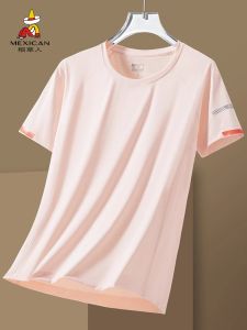 Áo Thun Thể Thao Ice Silk Mùa Hè Cho Nữ Tay Ngắn Nhẹ Rộng Rãi Thoáng Khí Nhanh Khô Co Giãn Quần Cầu Lông