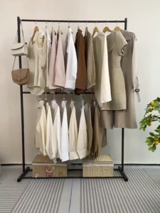 Habitate Clothes rack Heavy Duty 2Pole Stainless Steel Sampayan with Wheels Multi-Use Mobile Laundry Drying Rack Indoor#lf107#lf106