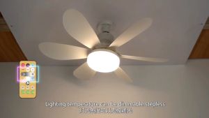 E27 Kipas Langit-langit Dengan Lampu 2 in1 Lampu Kipas Langit-langit Peredupan Kamar Tidur Senyap Dengan Remote Control multifungsi Lampu kipas remote control yang dapat diredupkan dengan lampu LED