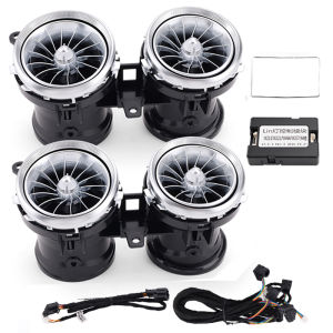 64 Colors LED Air Vents For Mercedes Benz W213 E-Class EQS Car LED Air Vents Turbine Vents Speaker Cover Interior Ambient Light