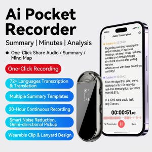 Famue | AI Voice Recorder Pen 20H Battery 72 Languages Real-time Transcription Noise Cancelling for Meeting Lecture Interview 64GB