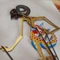 WAYANG ARJUNO - KARNO WAYANG ARJUNA - KARNA WAYANG KULIT KERTAS MAINAN ANAK HIASAN DINDING. 