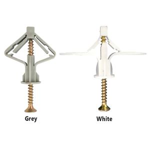 100PCS / Expansion Drywall Anchor Kit Heavy Duty Partition Wall Plug Butterfly Wall Plug Plaster Ceiling