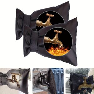 2/4 Chiếc Chống Nước Mùa Đông Ngoài Trời Vòi Vườn Chống Đông Bảo Vệ Tất Có Thể Tái Sử Dụng Vòi Bếp Phụ Kiện