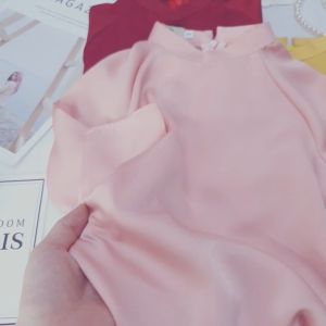 Áo Dài Trơn Truyền Thống Cho Bé Gái Chất Liệu Lụa Mát Mướt Tay