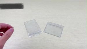 50pcs Id Card Holder Tempat Id Karet Casing Karet Bening Kartu Tahan Air