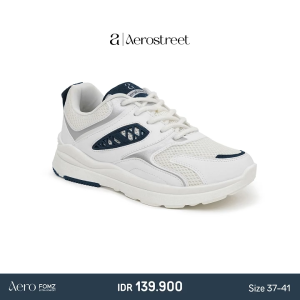 Aerostreet 37-41 Lizzie Putih Navy Putih - Sepatu Sneakers Wanita - Navy