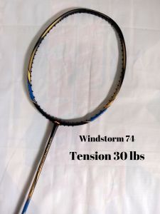 raket badminton lining windstorm 74 30lbs raket li ning windstrom