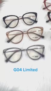 Gọng kính mắt mèo MIA EYEWEAR G04 hàng loại 1 cao cấp thời trang nữ càng kim loại bóng chống oxy hoá