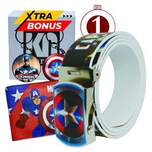 Sabuk/Ikat pinggang anak TK SD Captain America 02 bahan berkualitas.Trendi & kekinian untuk fashion.