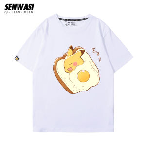 senwdsi | Cute Pikachu Sushi Cotton T-shirt