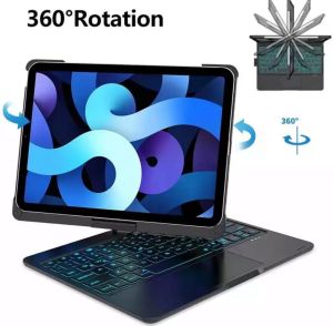 360 Screen Rotate MD Touchpad Keyboard with Case for 2022 ipad Pro 12.9inchiPad mini 6th 7th 8.3inch  IPad 10th ipad 10.2 9th 8th 7th GenerationIPad 9.7inchIpad pro 11 2022/2021/2020Ipad Air 5th 4th Gen 10.9 with Pencil Holder and 7color backlit