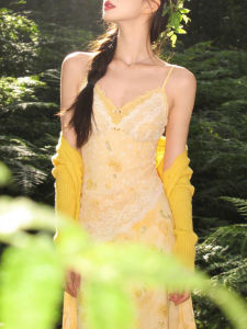 Y6Y | French Summer Vacation Style 2026 New Lace Flower Print Dress Set Long Dress