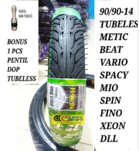 ban motor metic tubeless 80/90-14 +bonus dop tubeles ban metic mio beat vario ban ring 14 ban tubles ban honda beat vario mio fino spin xeon ban luar ring 14 ban luar metic ban matic tubeless ban tubeless ring 14 ban tubeless 80/90-14 ban tubeless metic
