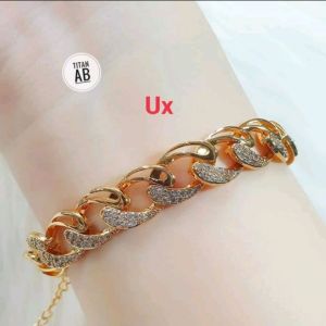 RinaXp- Gelang Sisik Naga Permata Zircon Terbaru Titanium Aksesoris Fashion Jewellry
