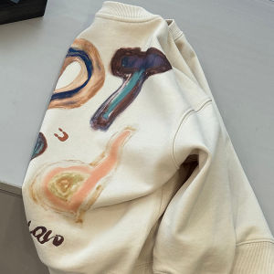 Trendy American Style Loose Fit round Neck Sweatshirt for Boys And Girls with Letter Print Cool And Fashionable Autumn Winter Jacket