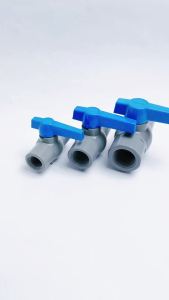 Van Nhựa Ren Trong 21 27 34 Van Khóa Nước Nhựa REN TRONG Nối Ống Tay Gạt 90 Độ