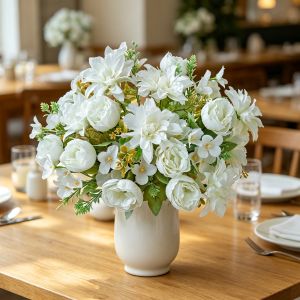 Artificial Flowers Silk Dahlia Peony High Quality Festival Wedding Bridal Bouquet Home Room Vase Table Diy Gift Scrapbook Decora