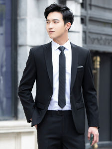ชุดสูทชายทำงานสไตล์ธุรกิจลำลอง เสื้อโค้ททรงเข้ารูป เสื้อเชิ้ตผู้ชาย แฟชั่นฤดูใบไม้ผลิ ฤดูร้อน ฤดูใบไม้ร่วง ฤดูหนาว