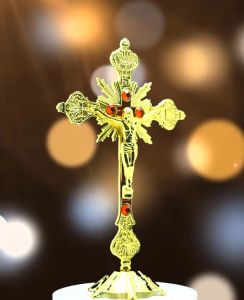 SALIB ALTAR 24 CM / SALIB DUDUK KATOLIK / SALIB MEJA / SALIB ALTAR / PERLENGKAPAN DOA KATOLIK