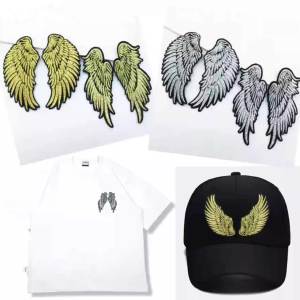 4pcs Wings Patches For Clothing DIY Decoration Applique Embroidered Patches On Clothes.